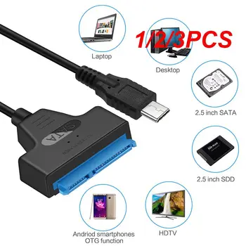 1/2/3ШТ към USB 3,0 2,0 Кабел със скорост до 6 Gbit/s за 2,5-инчов външен твърд диск HDD SSD 22-пинов кабел Sata III
