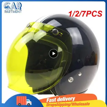 1/2/7ШТ Професионален мотоциклет шлем Bubble Shield UV400 защита Направи си сам 3/4 Мастилено-струйни каска стъкло