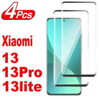 1/4 бр. Закалено стъкло за Xiaomi 13 Lite/ Pro 13 Извити защитно фолио за екрана с пълно покритие в рамките на защитен стъкло Xiaomi 13