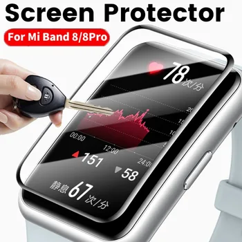 1/5 бр. 3D извити защитно фолио за екрана Xiaomi Mi Band 8 8Pro, аксесоари за умен-гривни, меки защитни протектори Против надраскване