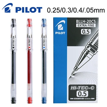 1 бр. Гел писалка PILOT HI-TEC-C BLLH-20C4/20C3/20C5 С тънки Игольчатыми топчета Химикалка химикалка 0.25/0.3/0.4/0.5 мм Японски Канцеларски материали