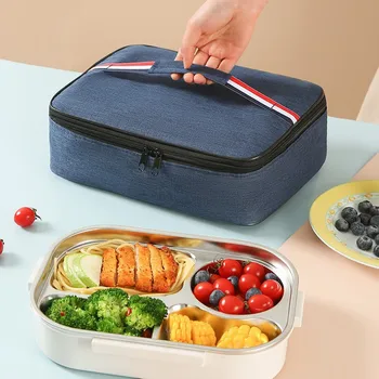 1 бр. Изолиран пакет за обяд, изолационен пакет за Bento, лесно преносима чанта за съхранение на ланча, пакет за ориз от алуминиево фолио, пакет за хранене, пакет с лед