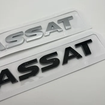 1 бр. подходящ за етикет етикети Passat, на гърба на етикети, лого Passat, ABS-пластмаса, сребро, черен