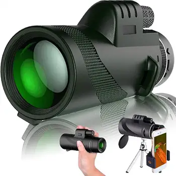10-300X40 мм Супертелеобъектив Монокуляр Телескоп Увеличение Монокуляр Бинокъл с Джобен размер Телескоп за смартфон Снимка