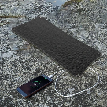 10 W Слънчево Зарядно Устройство 5 В Двойна Умен USB Изход за Зареждане на Батерията-Водоустойчив IPX6 Захранване на мобилен Телефон, на Къмпинг, за Пътуване На Открито
