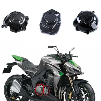 100% Пълен капак на двигателя от въглеродни влакна за Kawasaki Z1000 2014 2018 2019 2020 2021 2022 2023 Аксесоари за мотоциклети Комплекти обтекателей