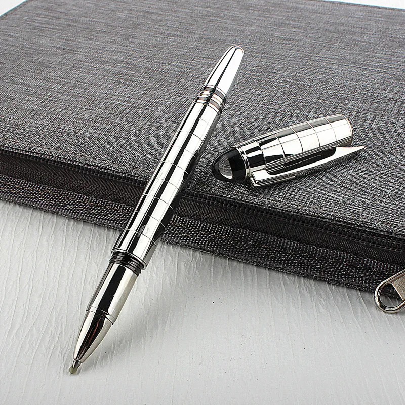 Висококачествена Цельнометаллическая Роликовая Химикалка писалка за офис Мениджъри, бизнес-мъже, Луксозна кутия за Подарък писалка за Писане . ' - ' . 1
