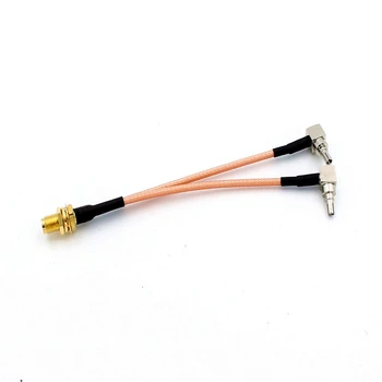 10шт 3G, 4G антена SMA Женски конектор CRC9/SMA/TS9 Сплитер Объединитель RF Коаксиален кабел с косичкой за 3G и 4G LTE модем рутер