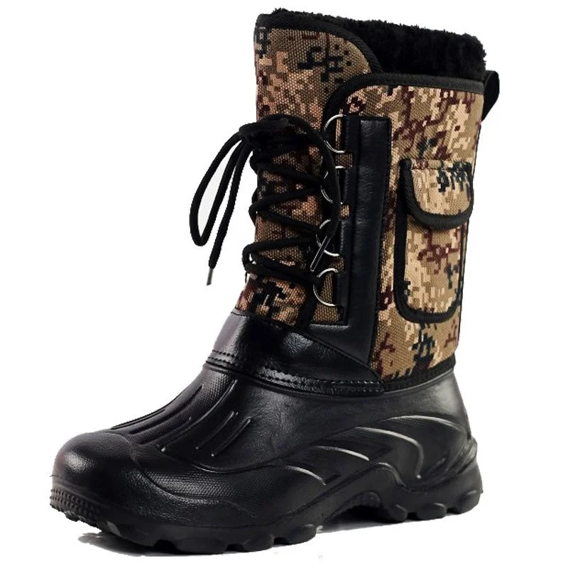 Зимни улични ловни рибарски минерални непромокаеми високи обувки, Мъжки Катерене спортни Свръхлеки дебели флисовые Топли нескользящие зимни обувки . ' - ' . 5