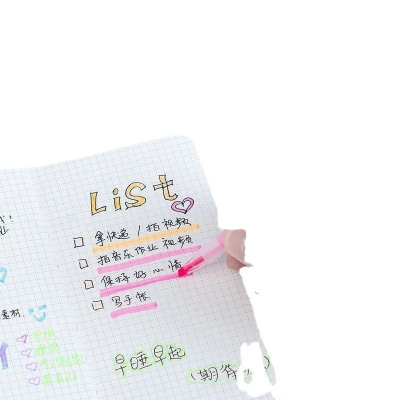 Набор от Флуоресцентни дръжки Yingguang Pen Han Ju, Цветни 6-Цветен Бицепс Писалка За водене на Бележки, последователност на номериране Дръжка За Студентски Бележки, Завод за Писане на Ключове . ' - ' . 1