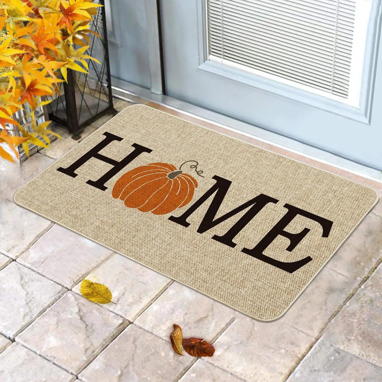 Есента Тиквен Добре дошли Врата на мат 2023, Есенен декор за Деня на Благодарността, Хелоуин, Постелки за пода, Домашна Кухня, Баня, противоскользящий килим . ' - ' . 1
