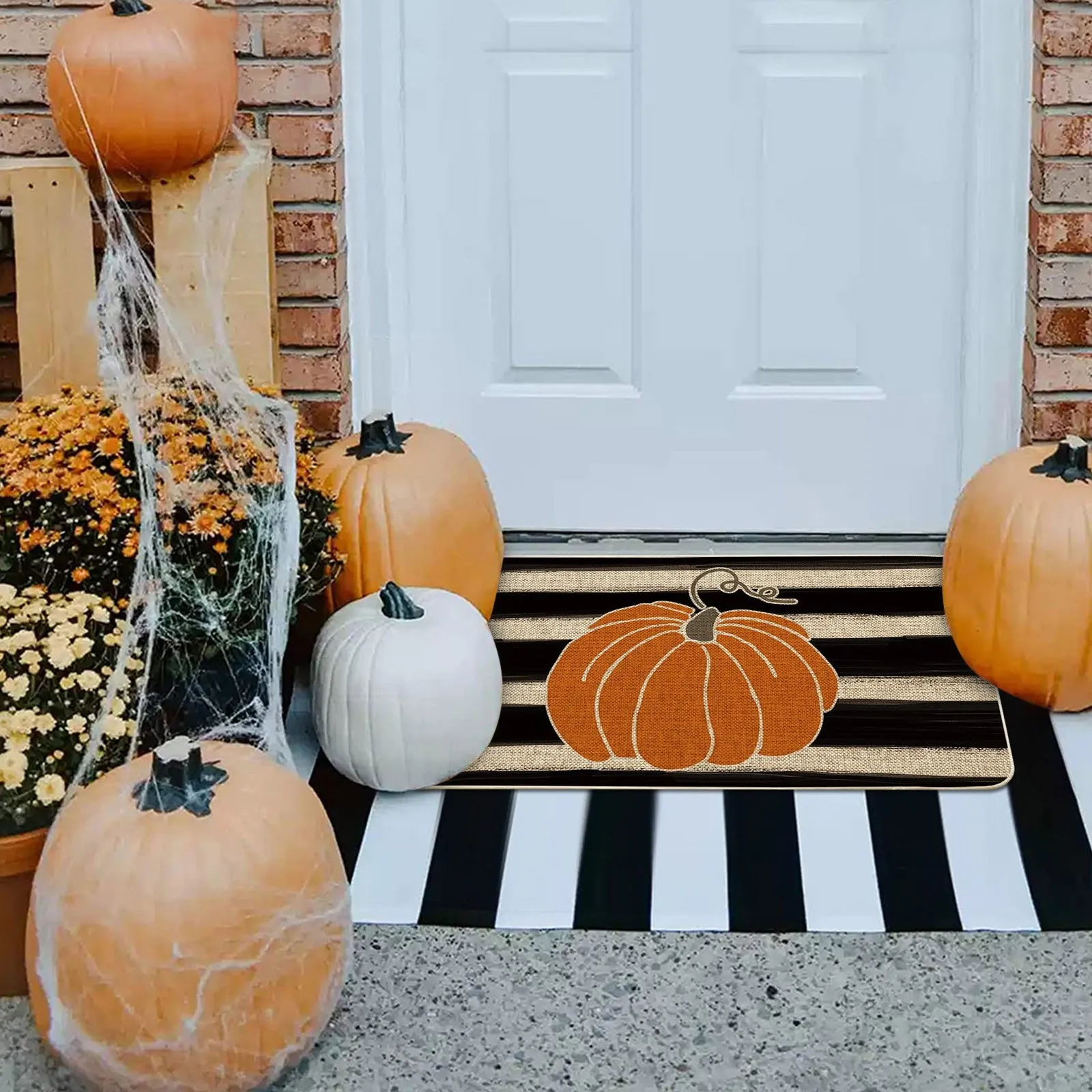 Есента Тиквен Добре дошли Врата на мат 2023, Есенен декор за Деня на Благодарността, Хелоуин, Постелки за пода, Домашна Кухня, Баня, противоскользящий килим . ' - ' . 3
