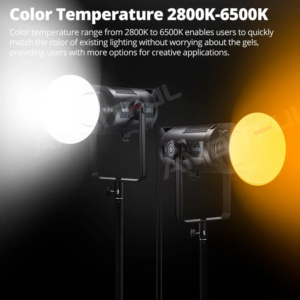 Godox SL200II Bi 200 W 2800-6500 До двуцветен led видеосвет за снимане в реално време . ' - ' . 2