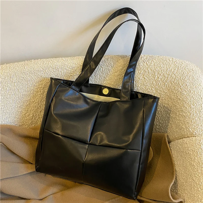 Преносима дамски чанта от найлон с памучна подплата, Голяма простор, Мода есен-зима обикновена чанта с решетка на горната дръжка . ' - ' . 0