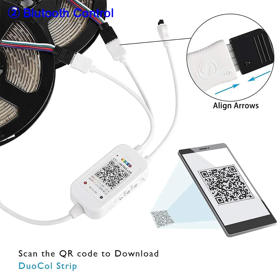 RGB Контролер Smart Sasha WiFi Bluetooth Инфрачервен контролер с дистанционно управление за led лента 12 В 24 В RGB с неонови осветена светлина . ' - ' . 3