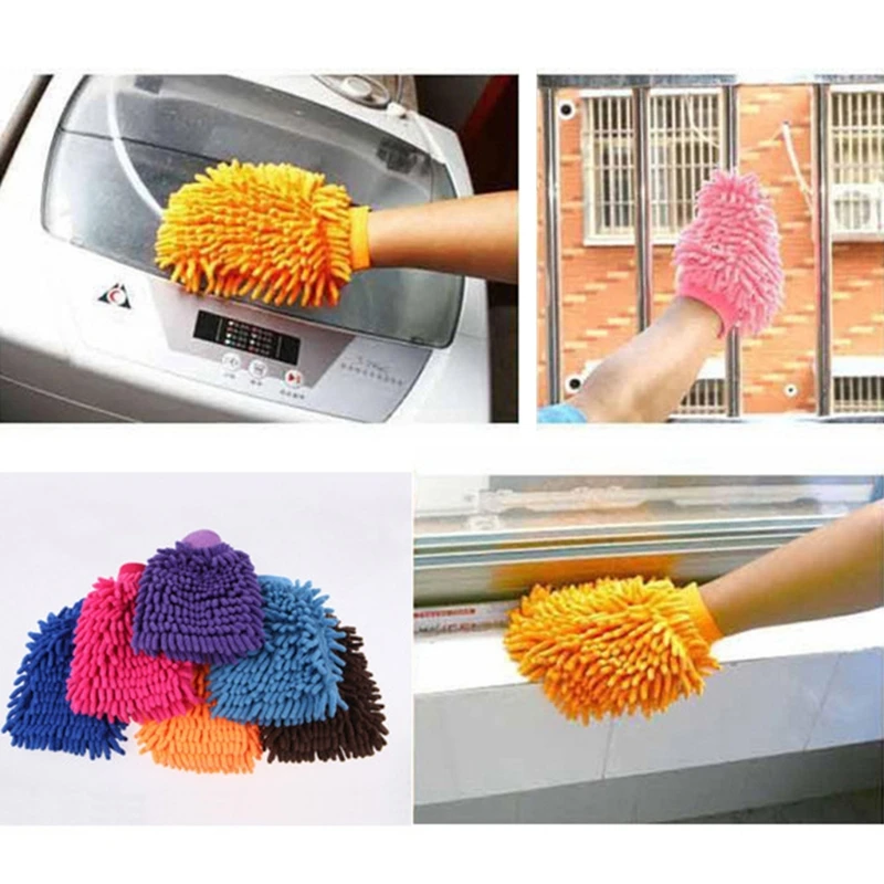 Ръкавица за миене на колата, от Шенилна, Корал, мек микрофибър, чиста кърпа, рукавица, восък, без кърпичка, детайли, инструменти за автоматично почистване, четка . ' - ' . 4
