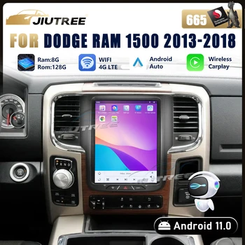 128 Г Автомобилен Мултимедиен Плеър с Android 11 За Dodge RAM 1500 2013-2018 Видео Оттичане Стереоэкран GPS Навигация Carplay Главното устройство