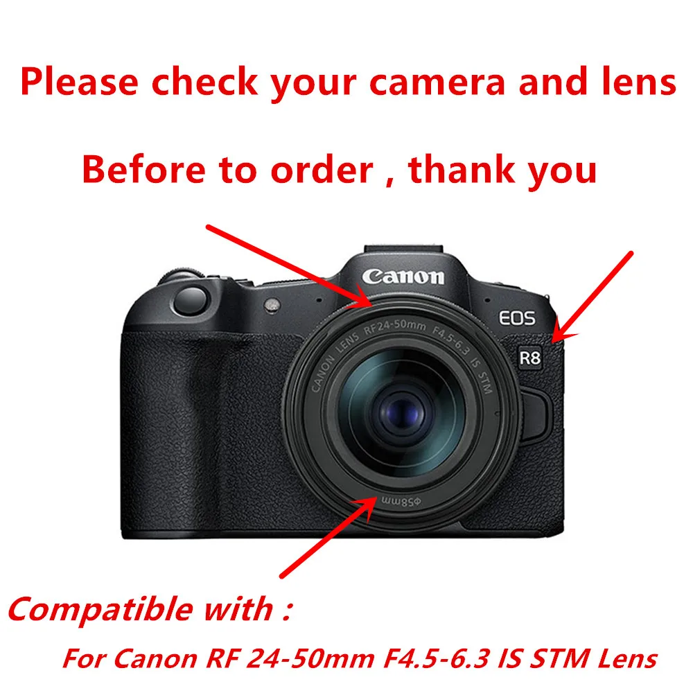 Комплект филтри UV CPL ND4 Байонетная сенник за обектив обектив За фотоапарат Canon EOS R8 с обектив RF 24-50 мм F4.5-6.3 IS STM . ' - ' . 1