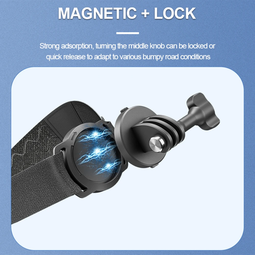 Магнитна лента за глава за екшън камери Магнитна гривна с Регулируема Глава Колан за Монтиране на камери за GoPro11/10/9/8/7 Action2 Insta360 . ' - ' . 3