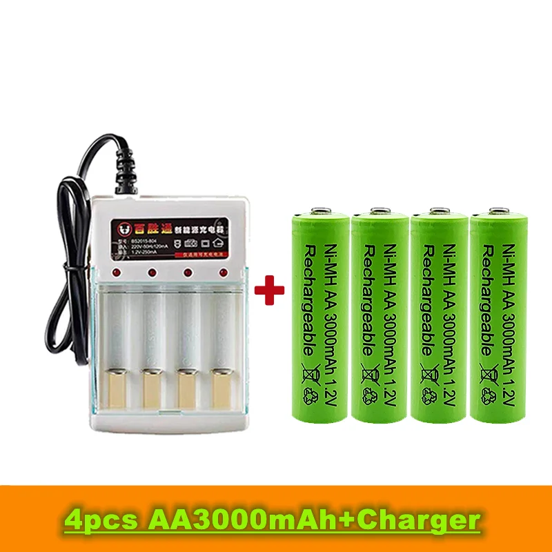 Продавам нова акумулаторна батерия тип АА, 1,2 3000 mah, изработени от никел-металлогидрида, подходящ за детски играчки, будилници, MP3 + зарядно устройство . ' - ' . 5
