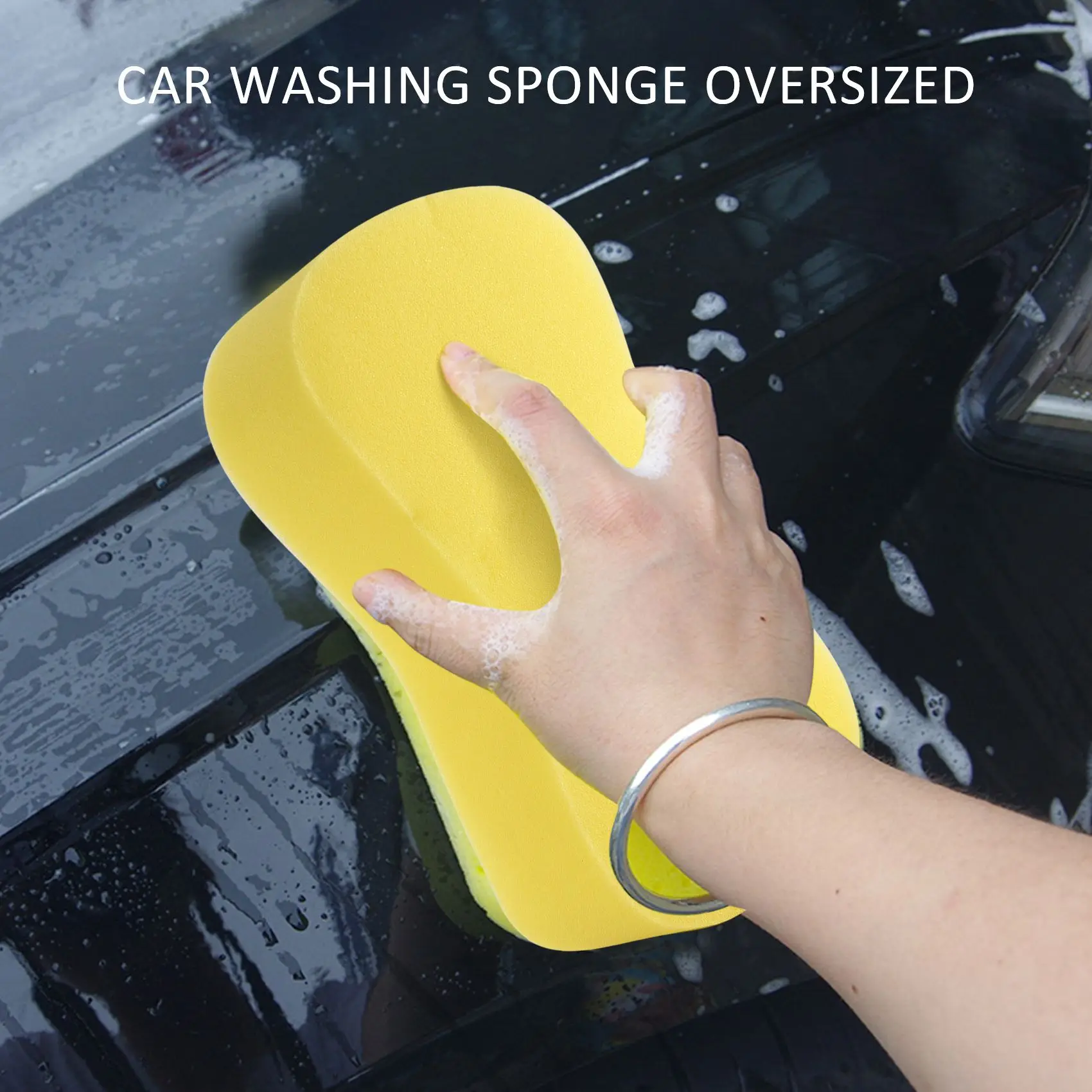 Гъба за миене на колата е Много голяма, моющая Целлюлозная суперабсорбирующая многофункционална гъба за почистване - жълто, 2 опаковки . ' - ' . 1