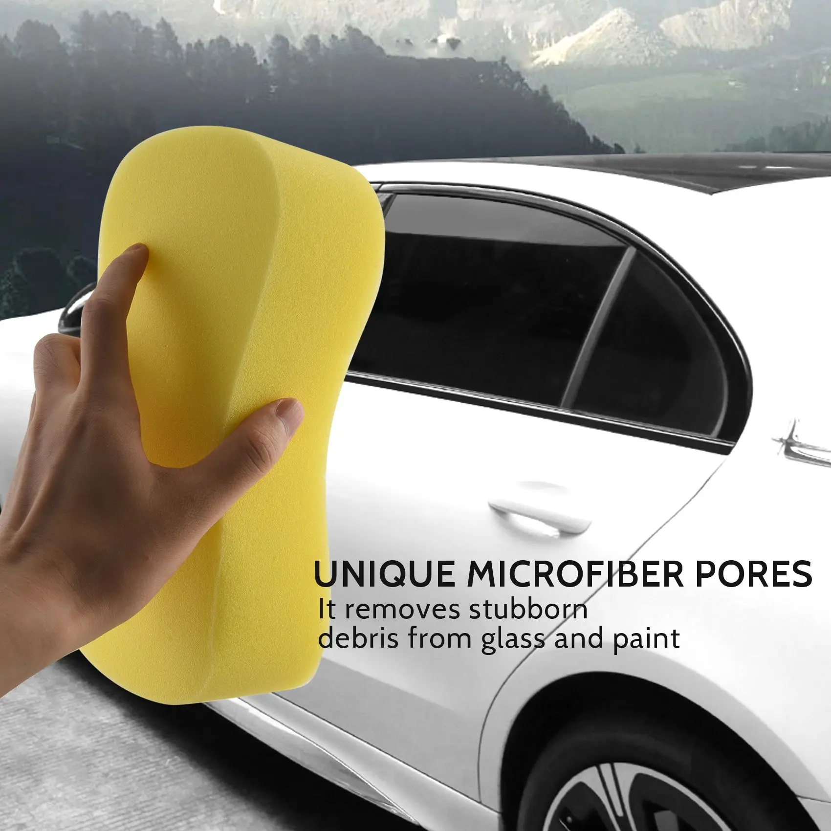 Гъба за миене на колата е Много голяма, моющая Целлюлозная суперабсорбирующая многофункционална гъба за почистване - жълто, 2 опаковки . ' - ' . 5
