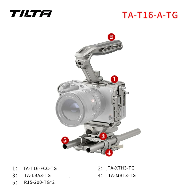 Пълна помещение TILTA TA-T16-FCC за комплект FX3 Pro/базов комплект FX30 Sony FX3/FX30, лека защитна броня . ' - ' . 5