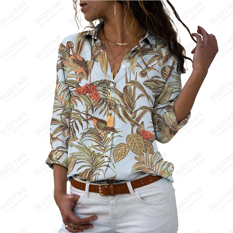Дамски Модни риза с дълъг ръкав За Пътуване, Риза с дълъг ръкав за почивка, Риза с 3D принтиране, Ежедневни риза, Риза с високо качество . ' - ' . 3