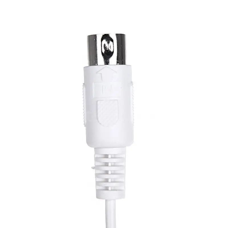 Удлинительный кабел с 5-пинов конектор MIDI DIN мъж към мъж 3 м / 9,8 фута бял цвят . ' - ' . 5