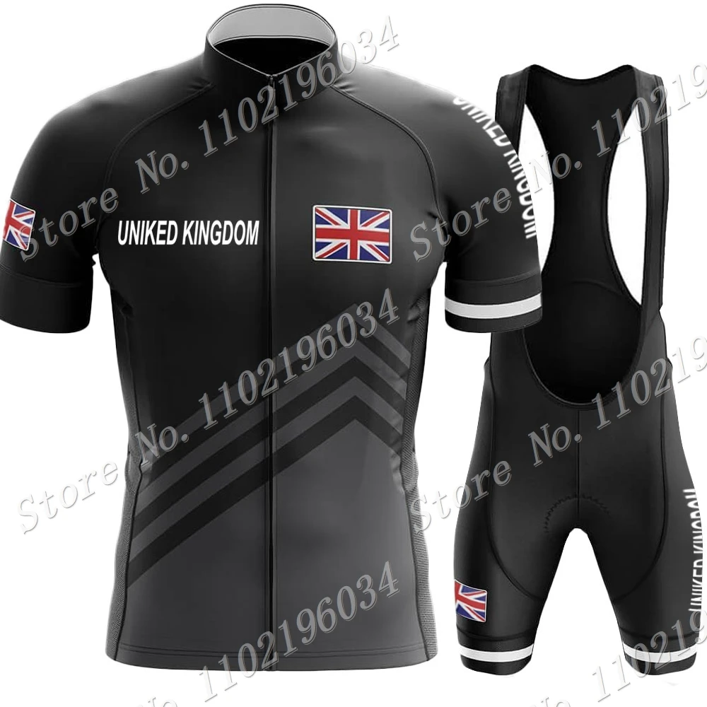 Комплект тениски за колоезденето екип Uniked Kingdom 2023 Мъжко Облекло за колоездене в Англия, Ризи пътят мотори, Костюм, велосипедни шорти МТБ Ropa . ' - ' . 0