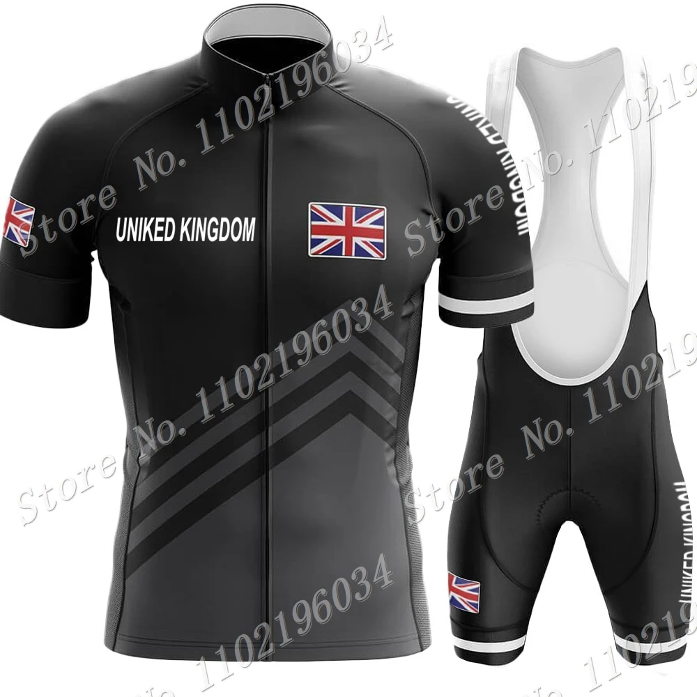 Комплект тениски за колоезденето екип Uniked Kingdom 2023 Мъжко Облекло за колоездене в Англия, Ризи пътят мотори, Костюм, велосипедни шорти МТБ Ropa . ' - ' . 1