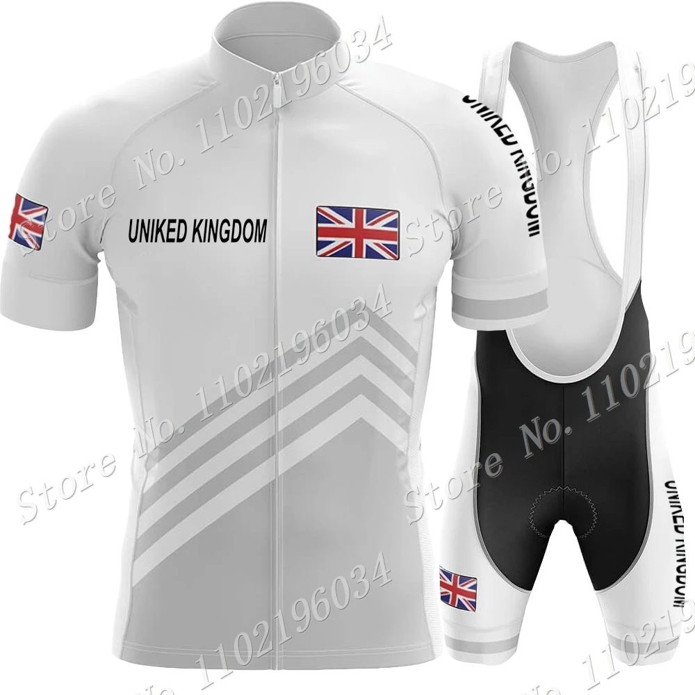 Комплект тениски за колоезденето екип Uniked Kingdom 2023 Мъжко Облекло за колоездене в Англия, Ризи пътят мотори, Костюм, велосипедни шорти МТБ Ropa . ' - ' . 3