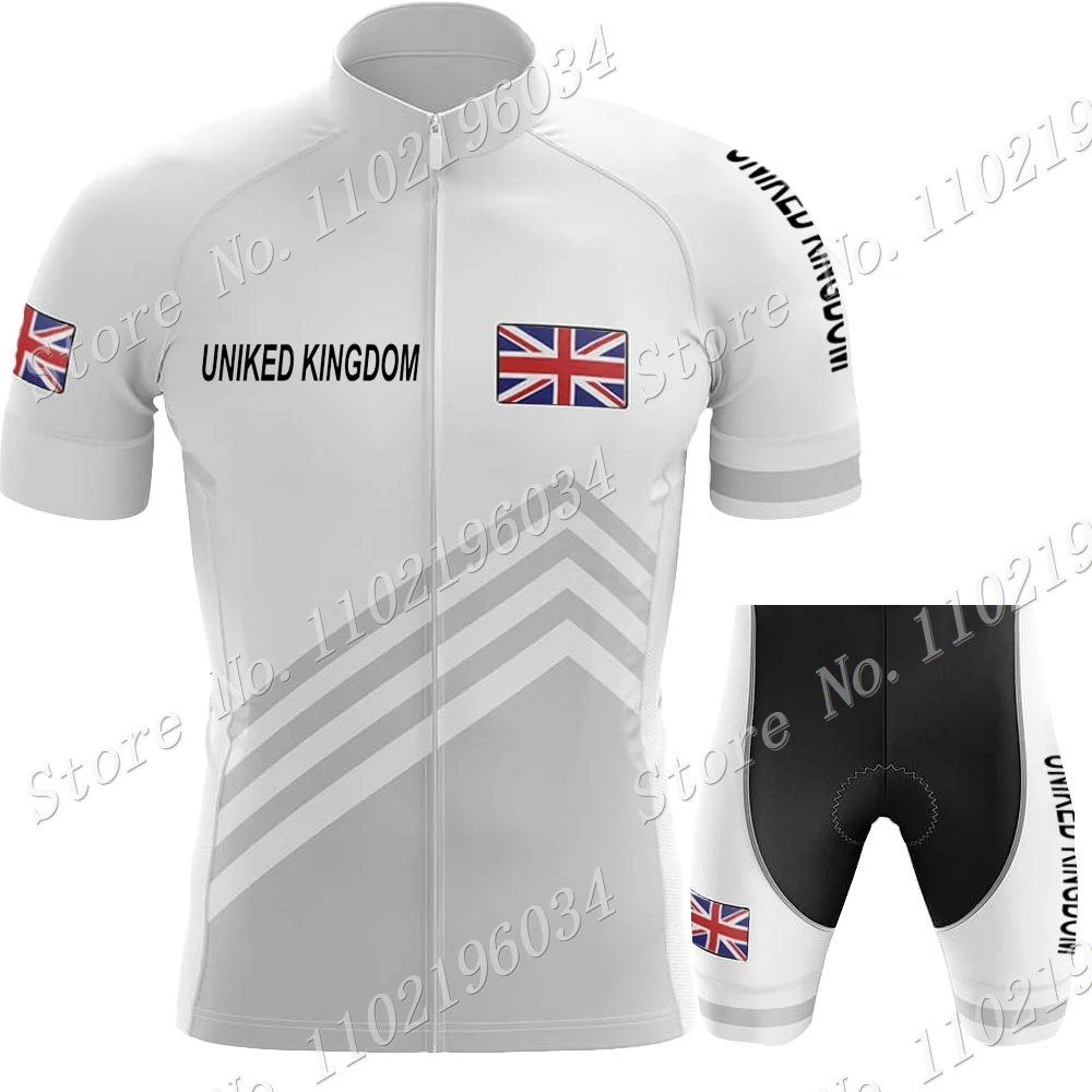 Комплект тениски за колоезденето екип Uniked Kingdom 2023 Мъжко Облекло за колоездене в Англия, Ризи пътят мотори, Костюм, велосипедни шорти МТБ Ropa . ' - ' . 4