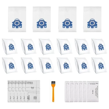 16 Опаковъчни торбички за прах за почистване Miele Airclean, Аксесоари от серията GN Classic C1 В комплект C1, C2, C3, S400I, S600, S2, S5, S8