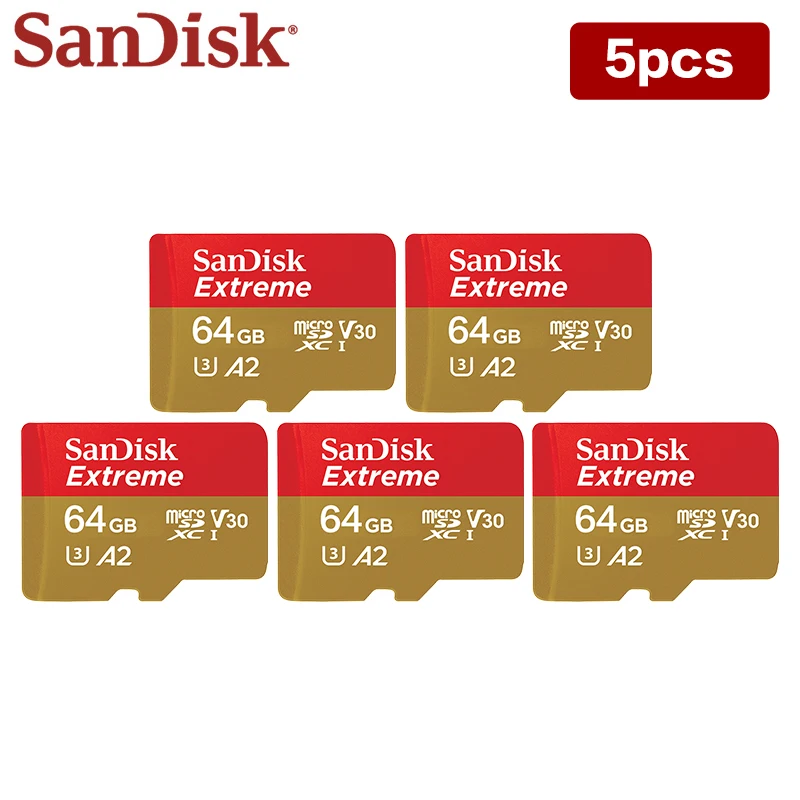 Пясъци Оригинална Карта памет Extreme Micro SD Card A2 A1 V30 U3 Флаш карта 64 GB 32 GB TF Карта и 128 GB Памет Microsd, За DJI drone . ' - ' . 0