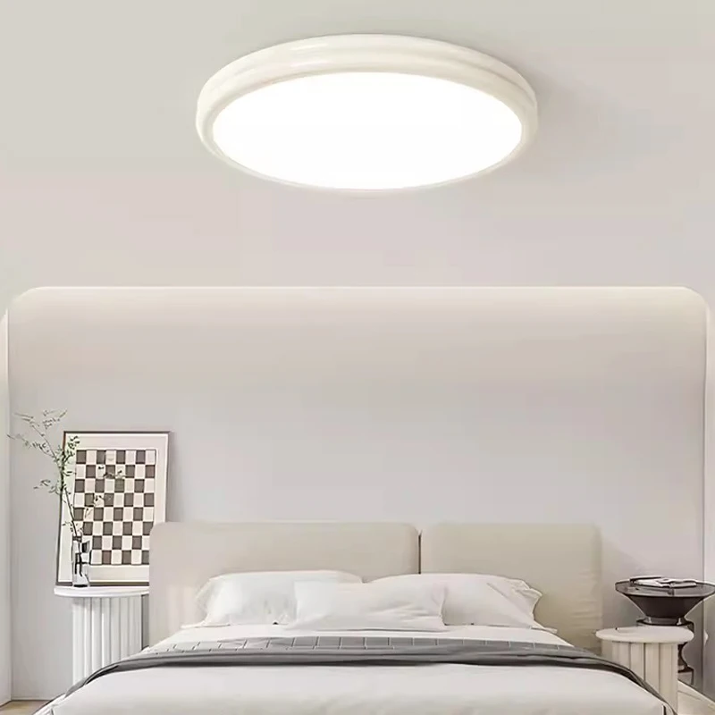 Скандинавски led тавана лампа кремав 30/40/50 cm, кръгъл диск, лампа за дневна, спалня, кабинет, кухня, коридор, хотелски лампа . ' - ' . 0