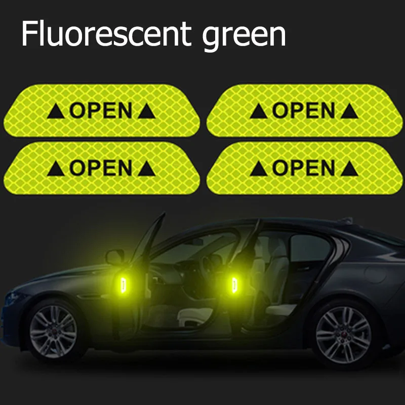 Светлоотразителни стикери на вратата на колата, предупредителни за безопасно отваряне светлоотразителни ленти автомобилни аксесоари вътрешни и външни светлоотразителни стикери . ' - ' . 3