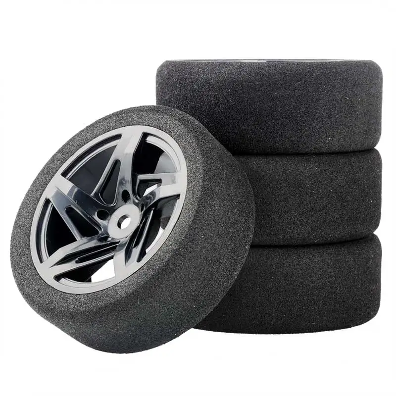 Губчатые гуми и джанти са в мащаб 1/10 с офсетов 3 мм и шестигранником 12 мм, подходящи за RC HSP HPI Пътни състезателни коли, играчки, Аксесоари . ' - ' . 2
