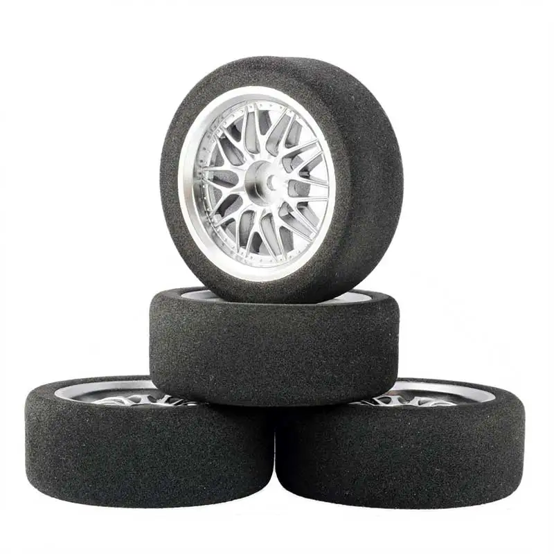 Губчатые гуми и джанти са в мащаб 1/10 с офсетов 3 мм и шестигранником 12 мм, подходящи за RC HSP HPI Пътни състезателни коли, играчки, Аксесоари . ' - ' . 3