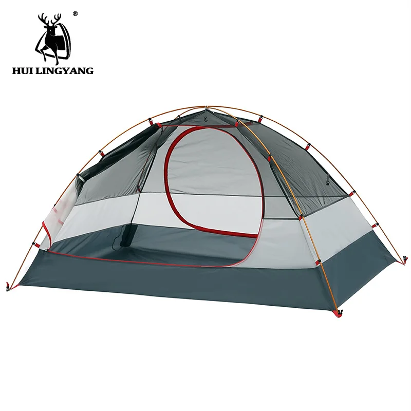 HLY 2Persons Двупластова алуминиева палатка със защита от вятър и дъжд, Професионален Открит Къмпинг, Преносим Туризъм в Планината . ' - ' . 3