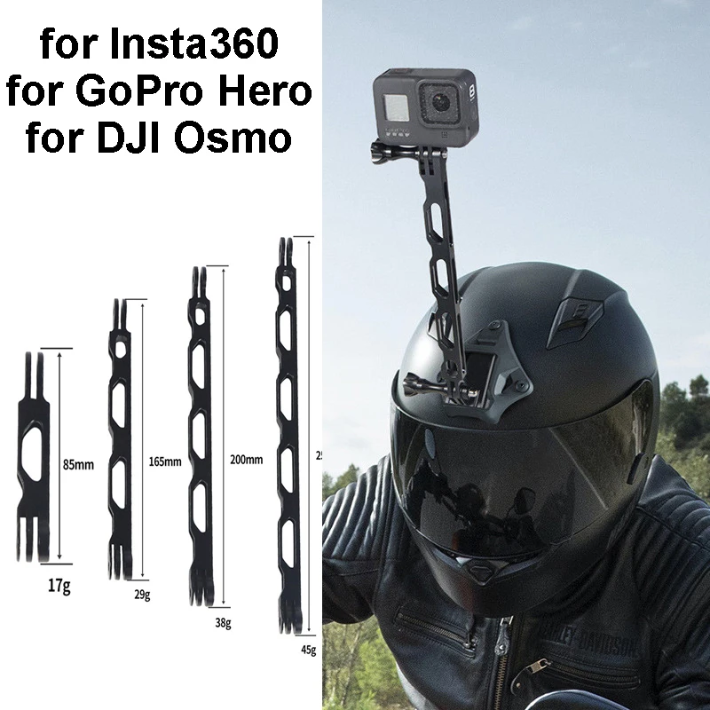 Удължител за Селфи-шлем, Удължен Скоба за Селфи-шлем, Адаптер за статив за екшън камерата GoPro Insta360 One R X Yi DJI . ' - ' . 0