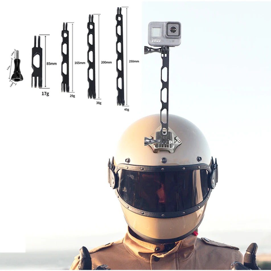 Удължител за Селфи-шлем, Удължен Скоба за Селфи-шлем, Адаптер за статив за екшън камерата GoPro Insta360 One R X Yi DJI . ' - ' . 1