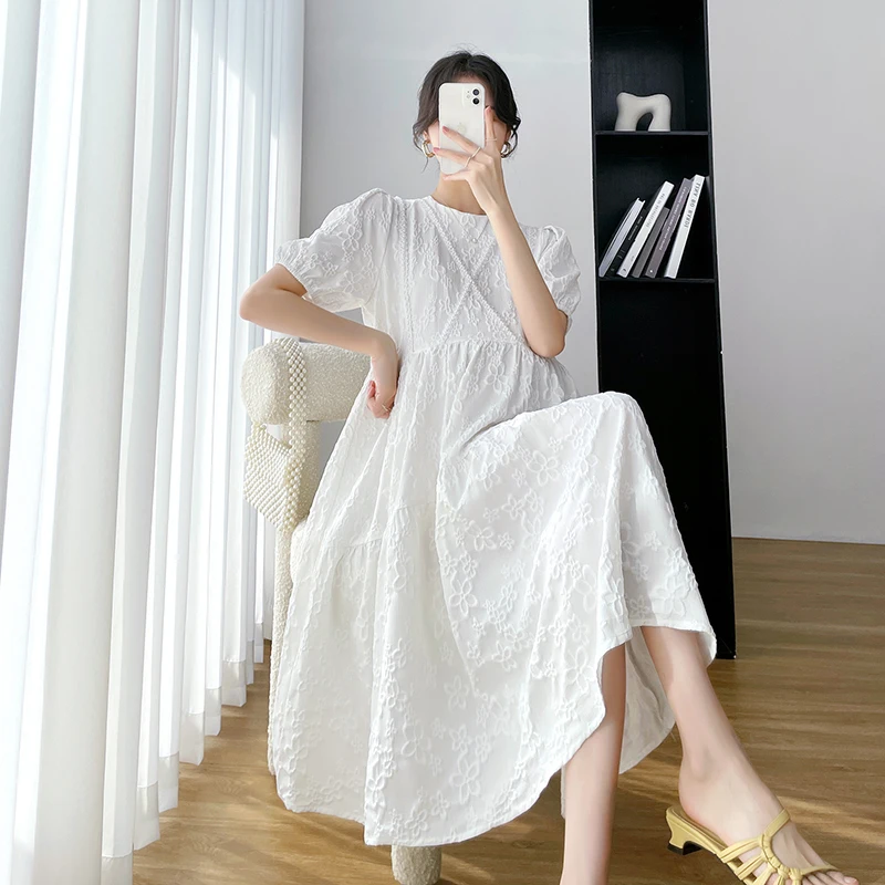 D52099# Корейски модни Дамски рокли, Стилна Лятна Приталенная Дрехи за бременни, дрехи за бременни . ' - ' . 1