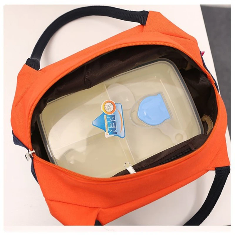 Маркови холщовые чанти за обяд за жени, Модни Преносима термоизолированная чанта-обяд-бокс, чанта-тоут, чанта за обяд за деца, училищна кошница за пикник . ' - ' . 4