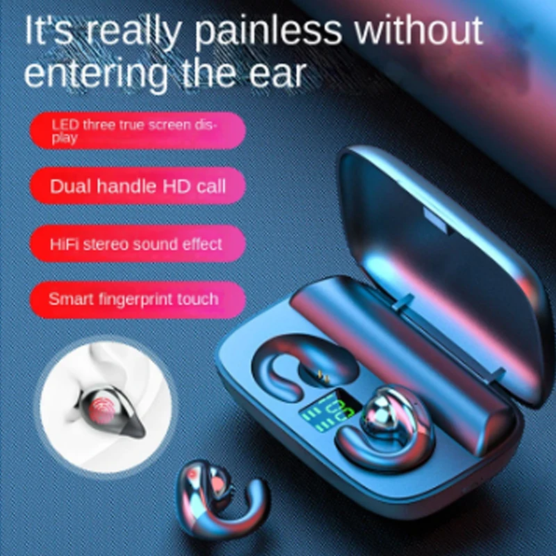 Ушите с Костна Проводимост Bluetooth-Слушалки Спортни Слушалки Tws за Realme X3 Oppo A97 Motorola One Fusion Moto G9 Pl . ' - ' . 2