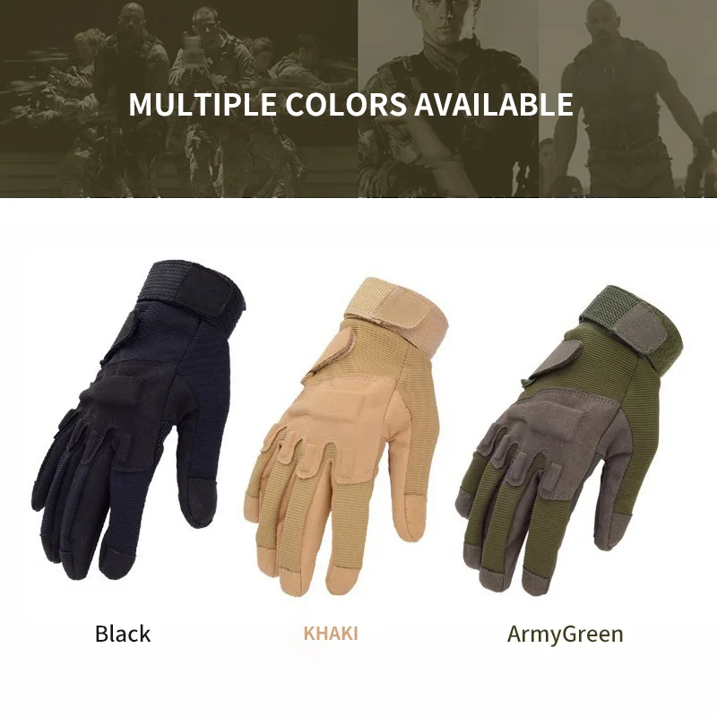 Тактически Военни Ръкавици С Пълна С Пръст, За Пейнтбола, Еърсофт Оръжия, Спортни Мъжки Мини Велосипедни Ръкавици С Пълна С Пръст, Предпазни Средства . ' - ' . 0