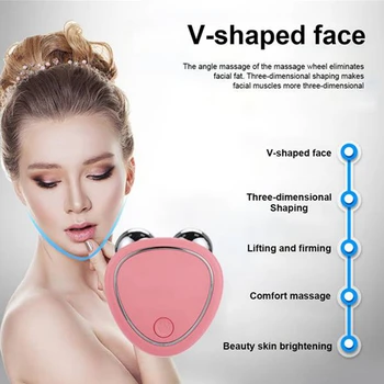 2 елемента лифтинг на лицето масажор машина за стягане на кожата, тонизиране микротоковая масажор за Красота на лицето против стареене за премахване на бръчки