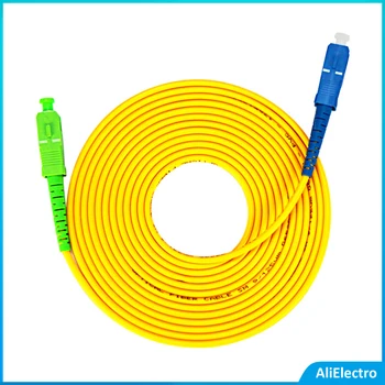 20 бр. скок SC UPC до SC APC един режим оптичен пач кабел 2,0 мм от PVC G657A SM FTTH оптичен кабел 1 м 2 м 3 м.