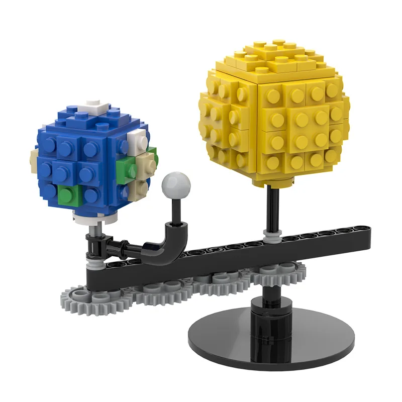 MOC Creative Земята, Луната и Слънцето 4477 Идеи Orrery Spin Model WORLD САМ Диамантени Мини Микро Строителни Блокове Комплекти Тухли Играчки Подаръци . ' - ' . 4
