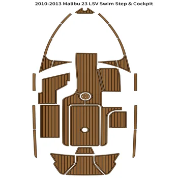 2010-2013 Malibu 23 LSV Платформа за плуване, Кокпит, подложка за лодка Комплект от пяна EVA тиково дърво